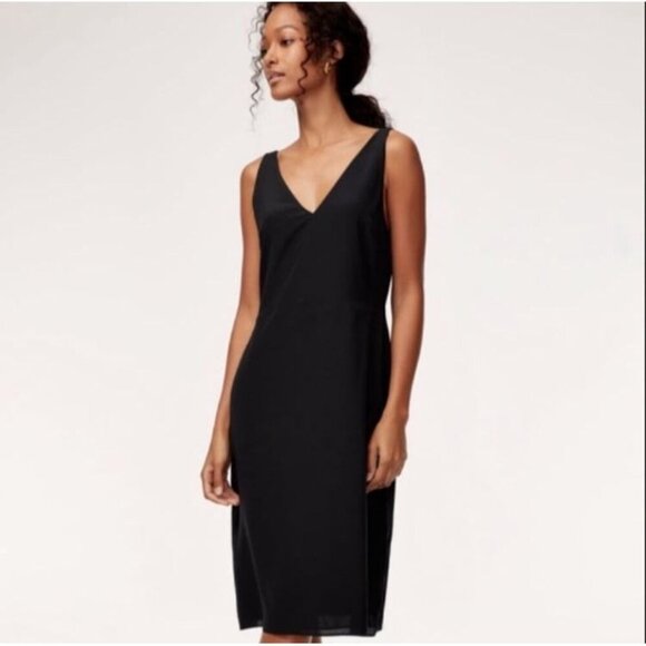 NWT Aritzia Babaton Corey Silk Midi Dress Cabernet Multi Womens 4 $178 - Picture 2 of 12